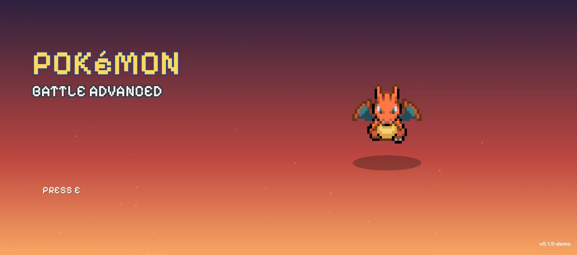 Title screen of the public browser build showing v0.1.0-demo